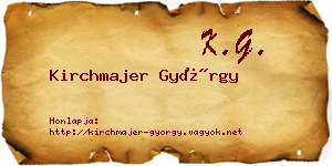 Kirchmajer György névjegykártya