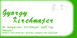 gyorgy kirchmajer business card
